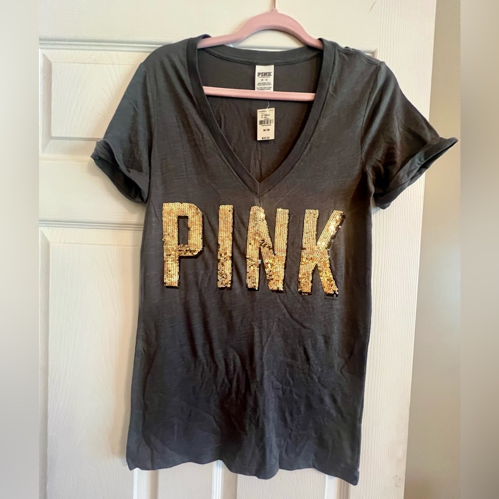 Victoria's Secret Pink Label Gray Top